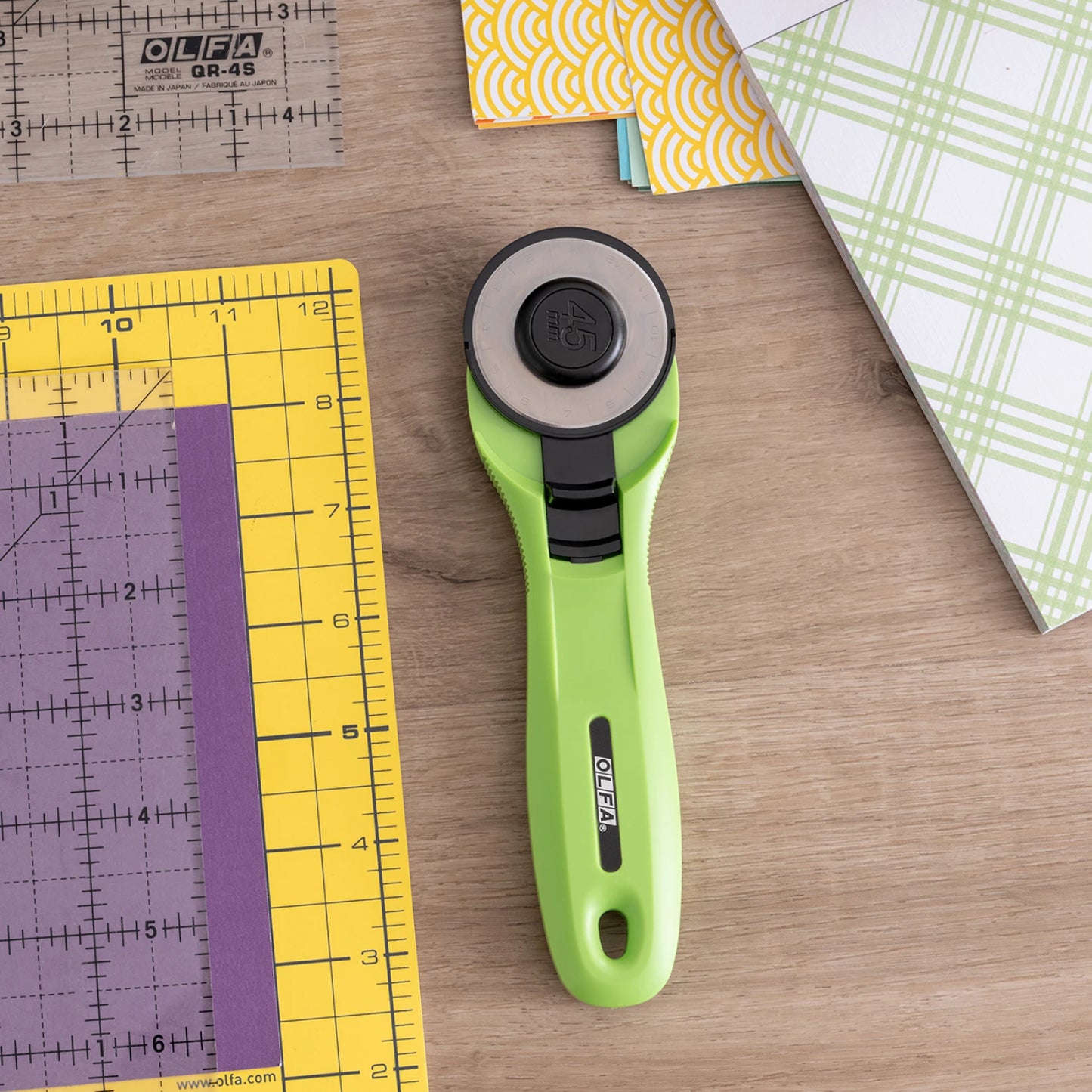 OLFA 45mm Quick-Change Rotary Cutter Lime # RTY2CLGR