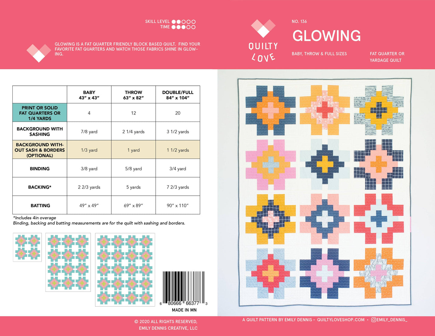Glowing PAPER Quilt Pattern