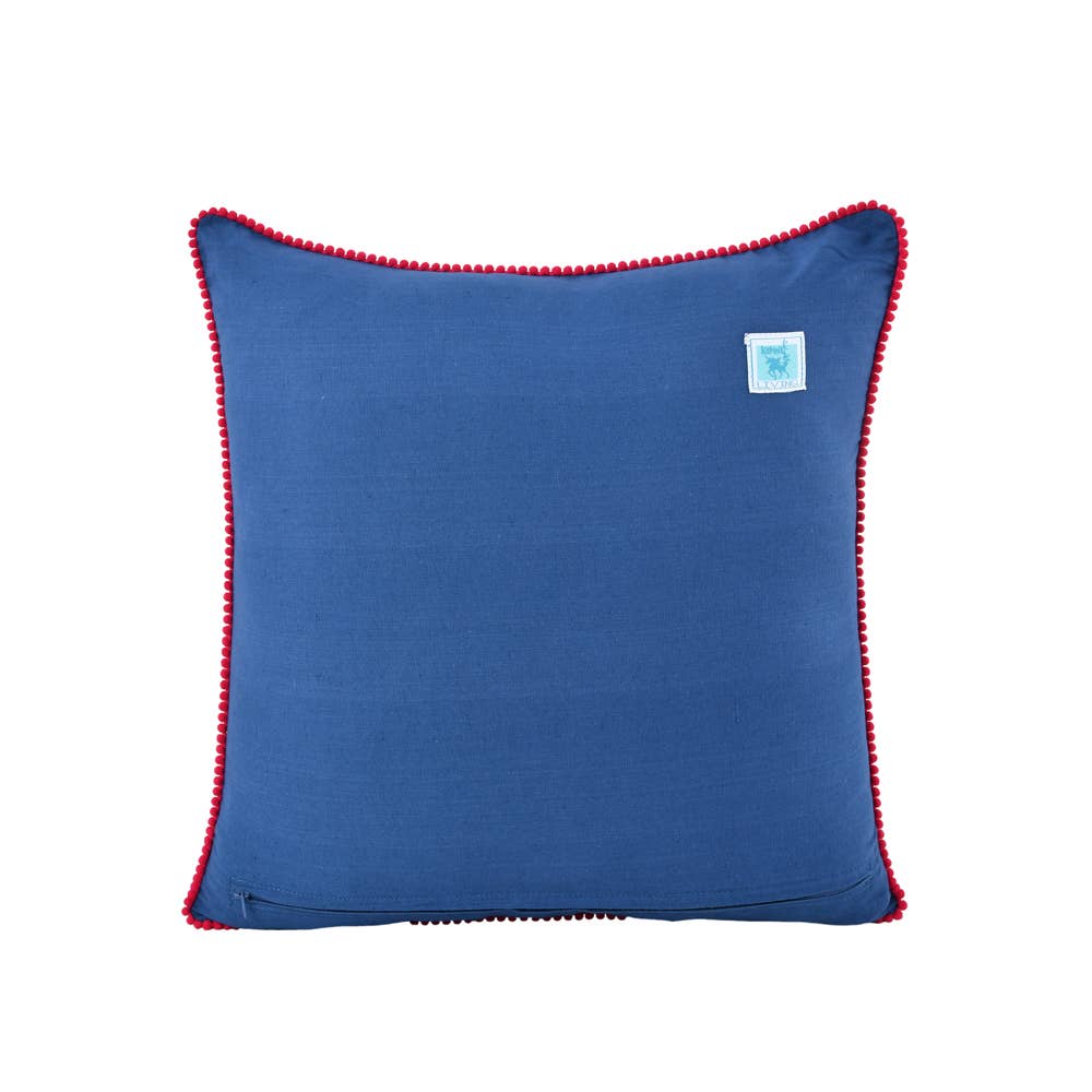 Blue Cat Pillow 18x18" - Single