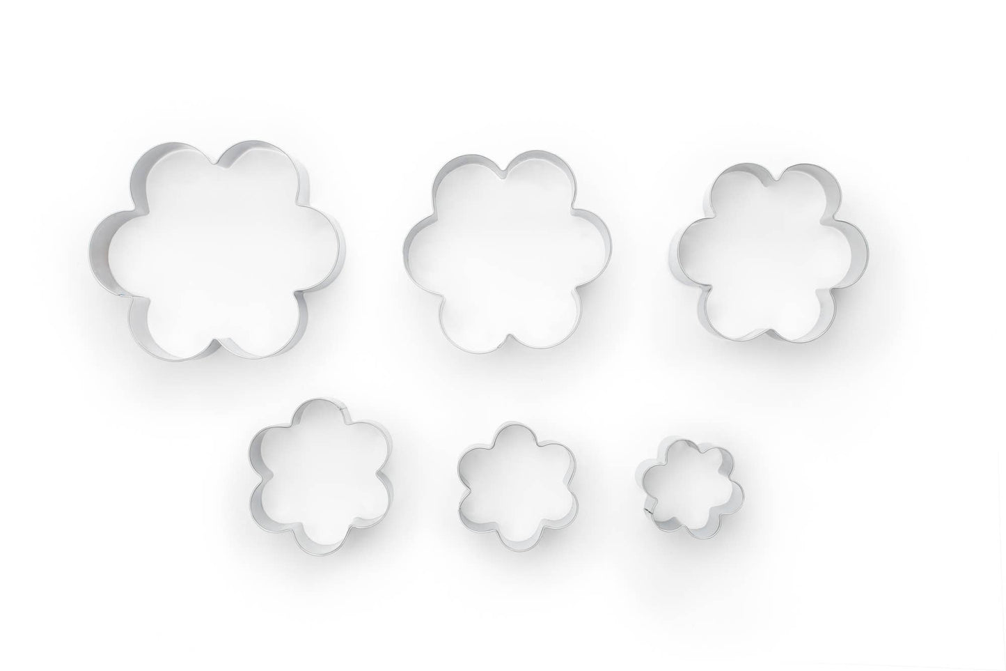Fox Run Flower Cookie Cutter Set, Stainless Steel, 6-Piece