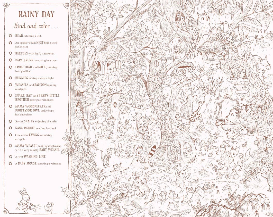 Brown Bear Wood: A Search-and-Find Coloring Book: Over 100