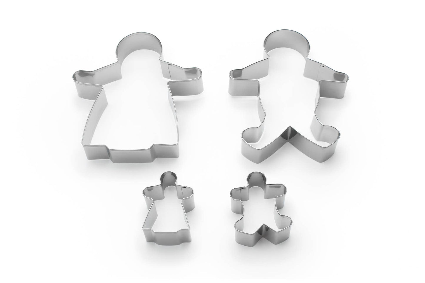 Fox Run Gingerbread Family Cookie Cutter Set, 4-Piece