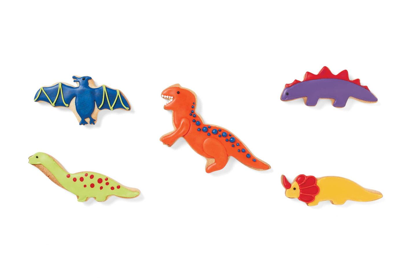 Fox Run Dinosaur Cookie Cutter Set, Stainless Steel, 5-Piece