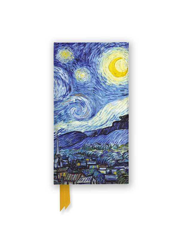 Vincent van Gogh: The Starry Night (Foiled Slimline Journal) 3"x 6" lined blank book; 128 pages