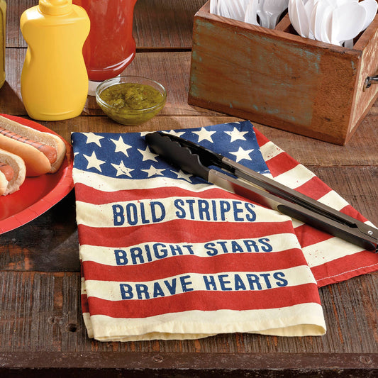 Bold Stripes Bright Stars Kitchen Towel