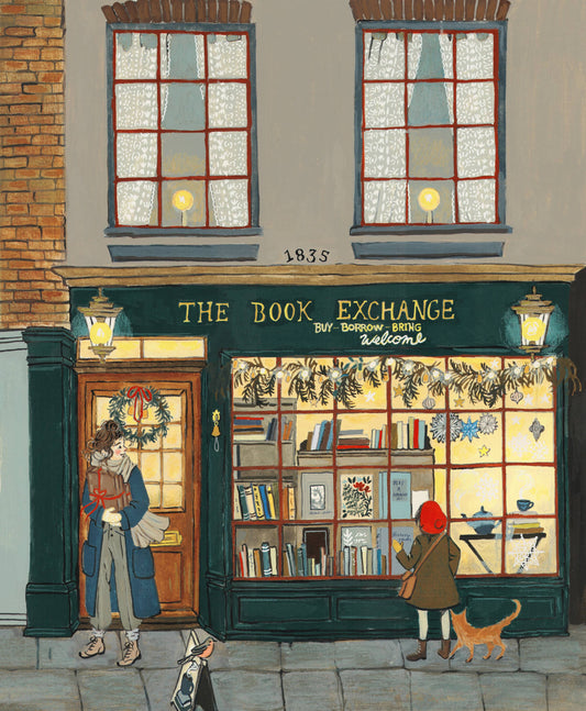 The Book Exchange Art Print: 8x10