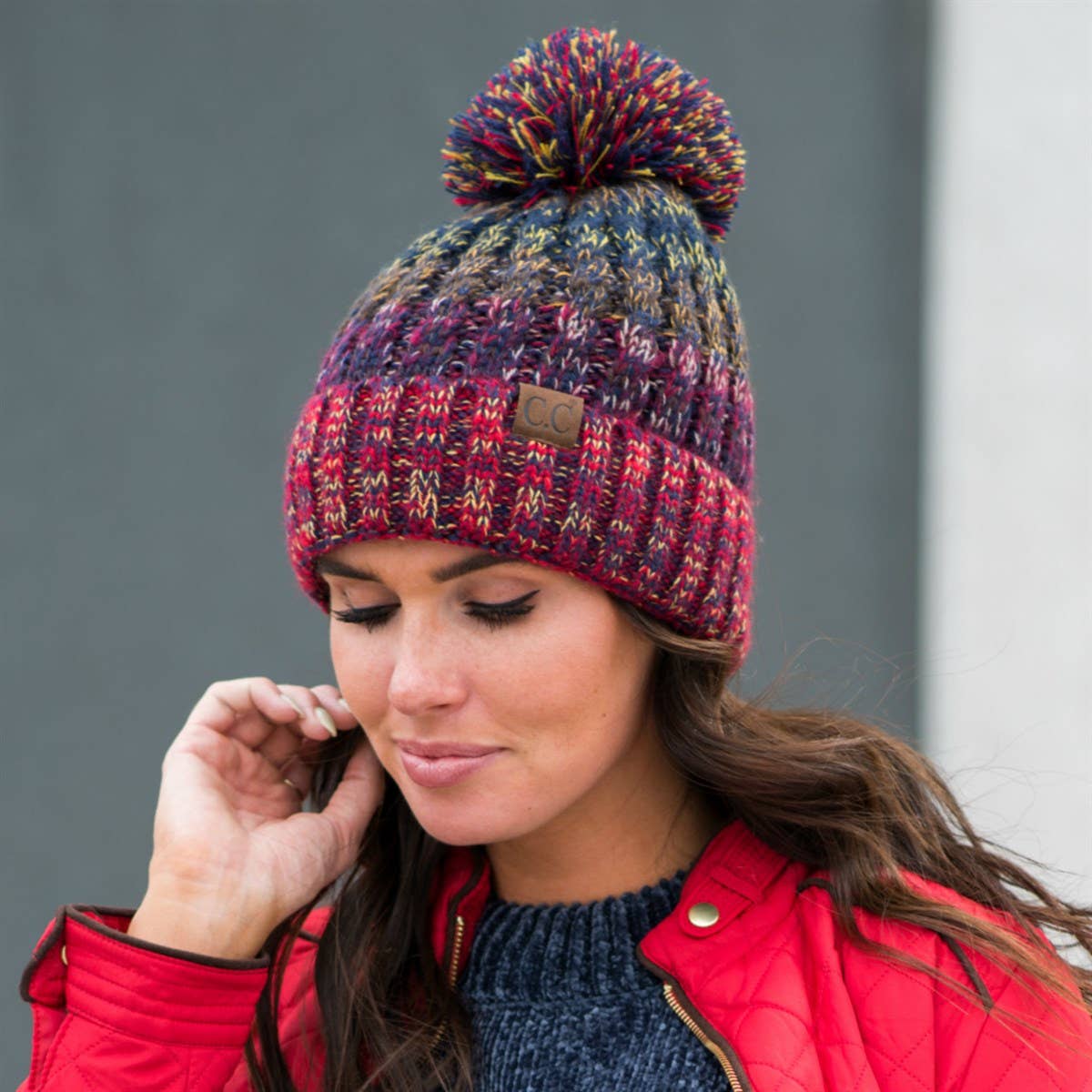 Youth/Adult C.C Park City Super Soft Acrylic Beanie in Red