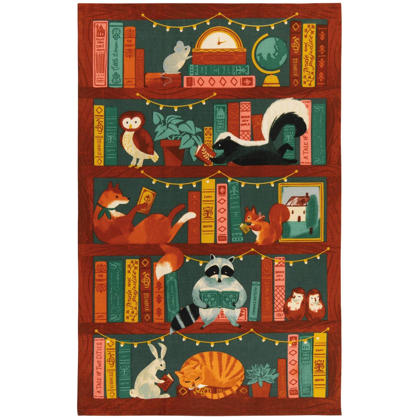 Book Club Dishtowel: Multi-Colored