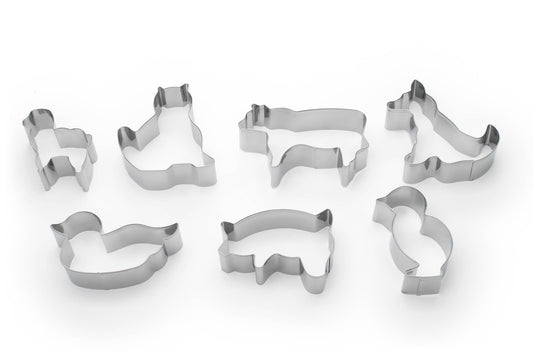 Fox Run Farm Animal Cookie Cutters, Set of 7, 3.5" x 3.5"