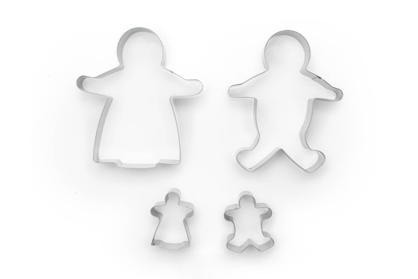 Fox Run Gingerbread Family Cookie Cutter Set, 4-Piece