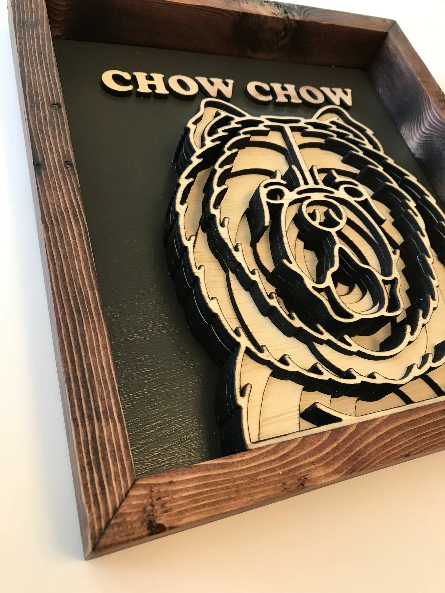 Custom 3D Dog Shadow Box with Text