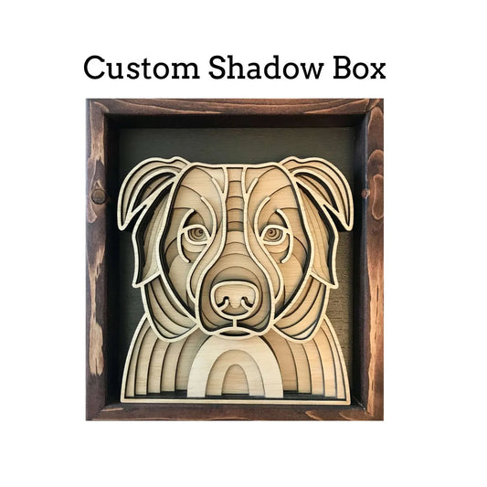 Custom 3D Dog Shadow Box