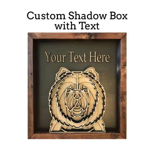 Custom 3D Dog Shadow Box with Text