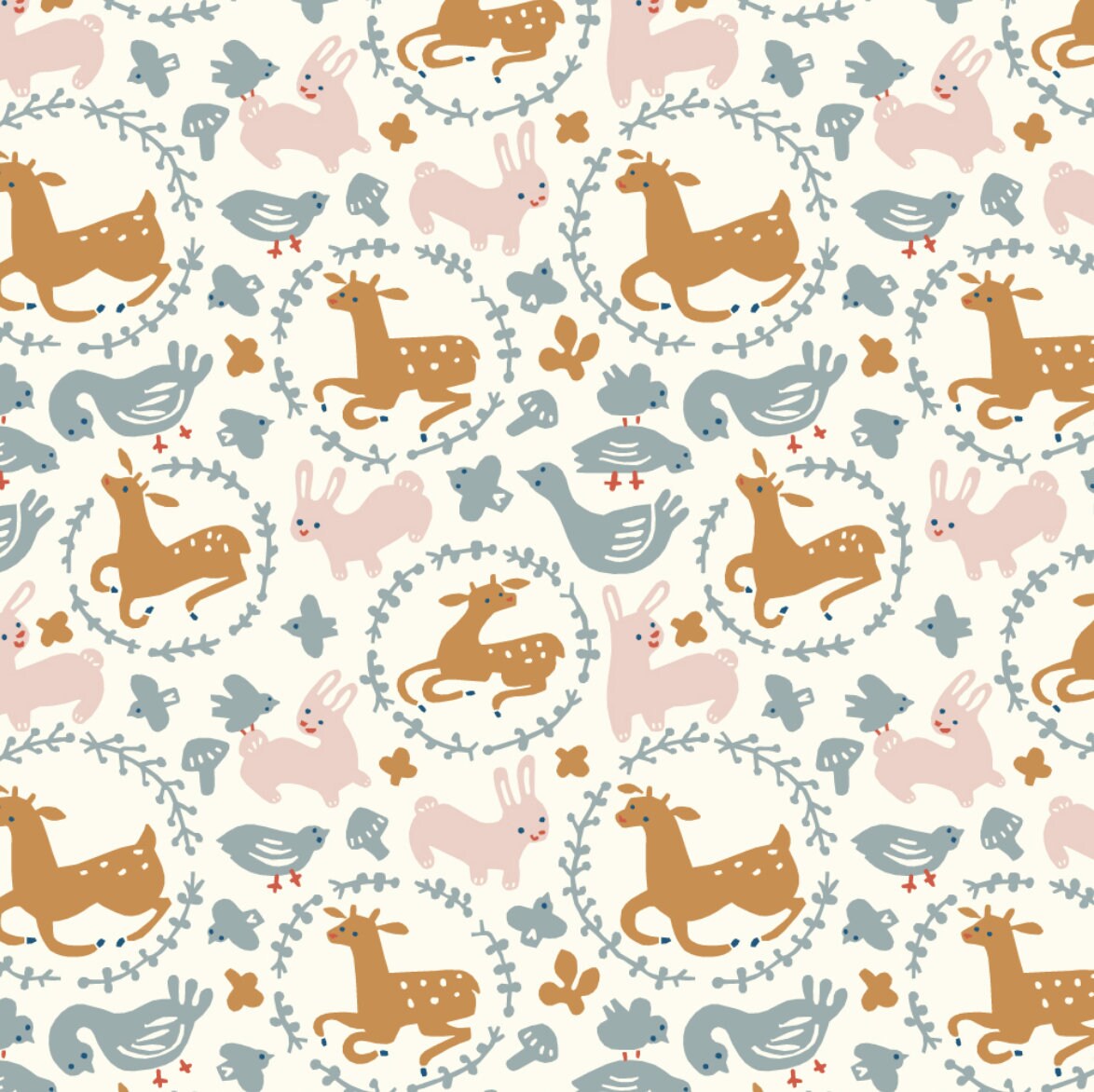 Whimsy Burrow - Organic Quilting Cotton - Birch Fabrics