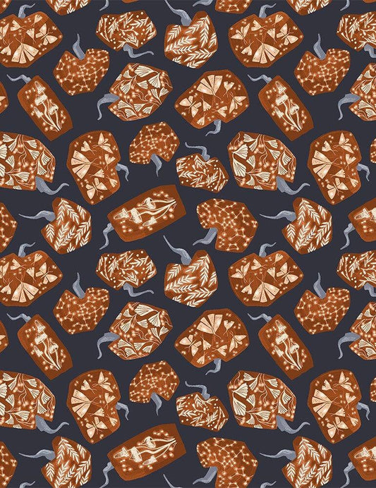 Dear Stella |Pumpkins | Rae Ritchie | Toil & Trouble | 100% Quilting Cotton