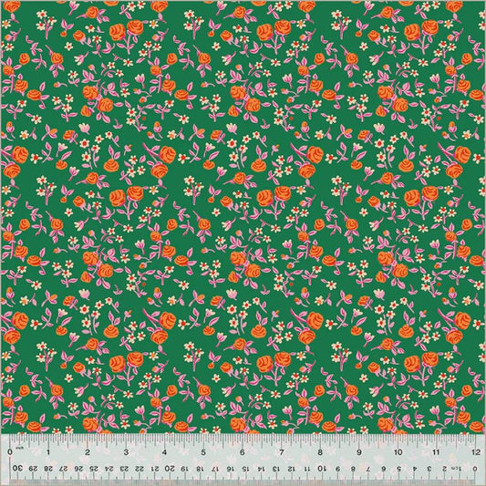 Heather Ross - Mousy Floral Emerald - Heather Ross by Hand