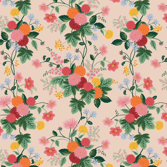 Rifle Paper Co. -  Dahlia - Blush Fabric -  Cotton+Steel
