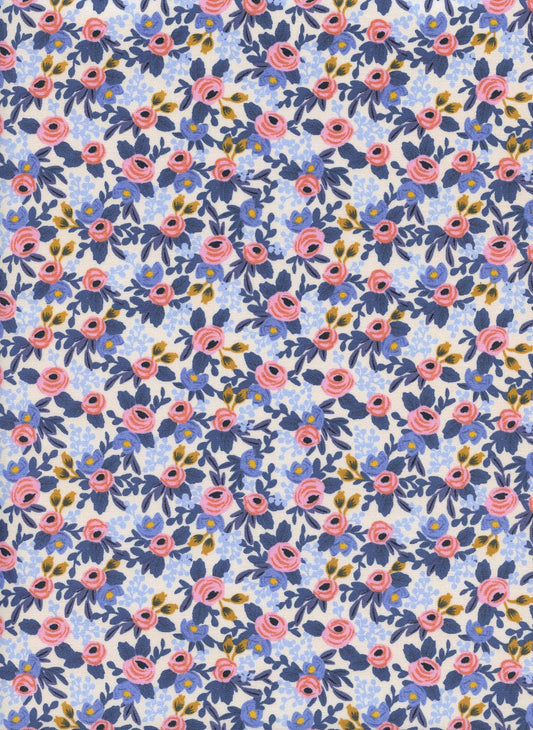 Rifle Paper Co. -  Garden Party -  Rosa - Periwinkle Fabric -  Cotton+Steel