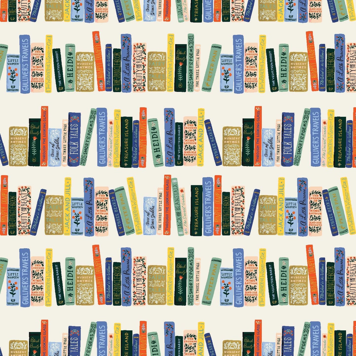 Rifle Paper Co. -  Curio - Book Club - Cream Metallic Fabric -  Cotton+Steel