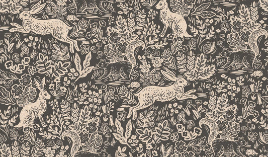 Rifle Paper Co. -  Wildwood - Fable - Gray CANVAS Fabric -  Cotton+Steel