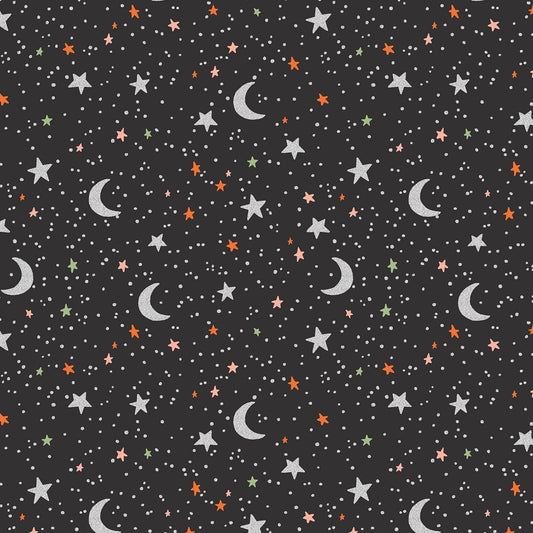 Rifle Paper Co. - October Night - Black Metallic Fabric - Halloween -  Cotton+Steel