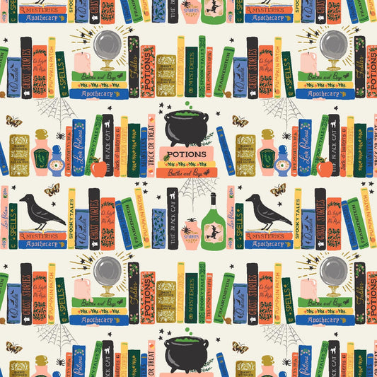 Rifle Paper Co. - Halloween - Spellbound - Cream Metallic Fabric - Halloween -  Cotton+Steel