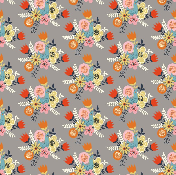 By the Yard - Quilt-Weight Poplin - Organic Cotton Fabric - Nesting - Wildland Collection by Miriam Bos