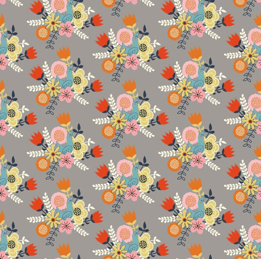 By the Yard - Quilt-Weight Poplin - Organic Cotton Fabric - Nesting - Wildland Collection by Miriam Bos