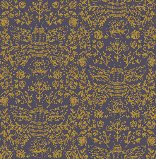 Jade Mosinski - Bee's Knees High Noon Metallic - Twilight in the Cotswolds - Cotton+Steel
