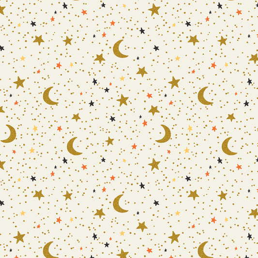 Rifle Paper Co. - October Night - Cream Metallic Fabric - Halloween -  Cotton+Steel